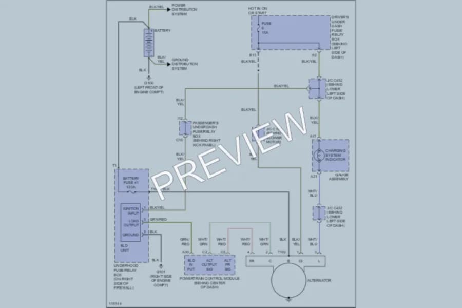 2000 Acura 32TL Starting Charging wiring diagram preview
