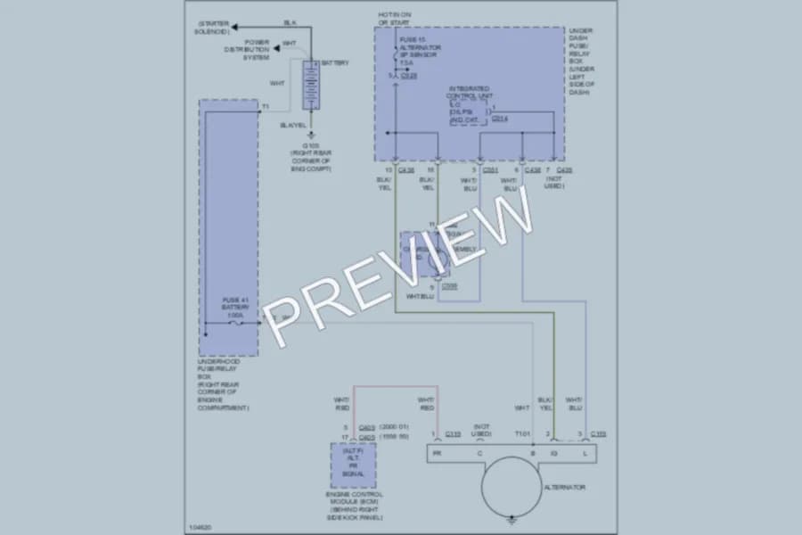2000 Acura Integra Starting Charging wiring diagram preview