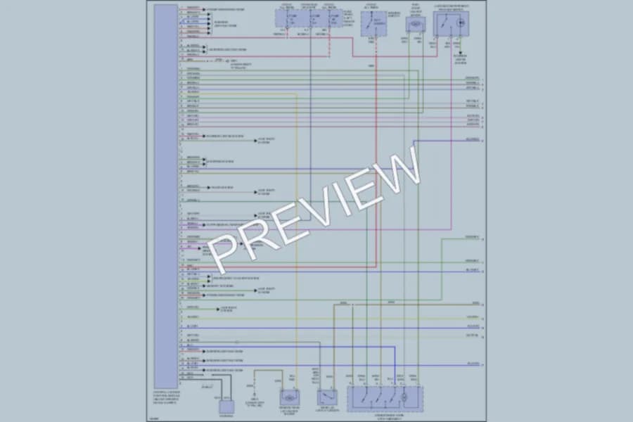 2000 Audi A6 Power Door Locks wiring diagram preview