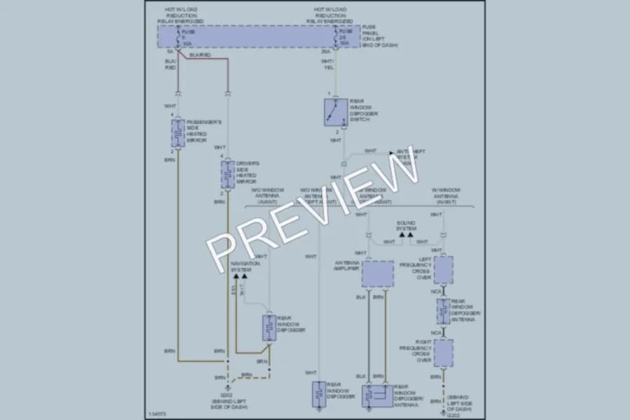 2000 Audi S4 Defoggers wiring diagram preview