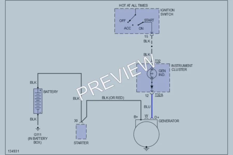 2000 Audi S4 Starting Charging wiring diagram preview