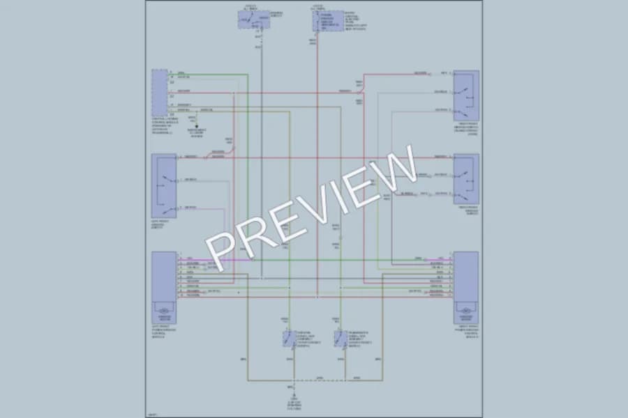 2000 Audi TT Power Windows wiring diagram preview