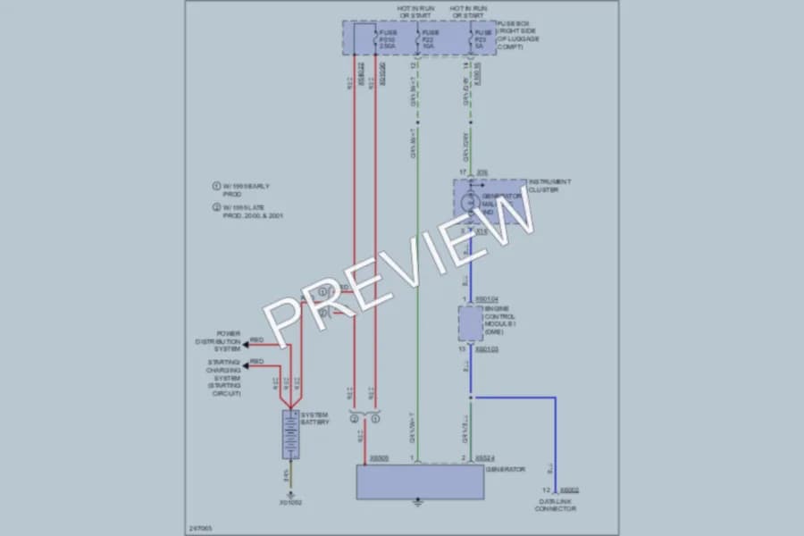 2000 BMW 750 Starting Charging wiring diagram preview