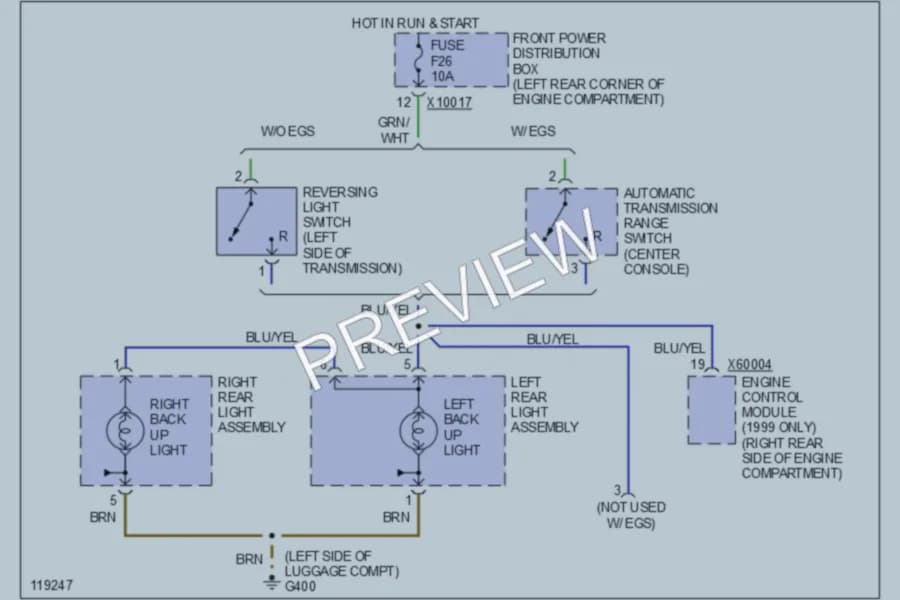 2000 BMW Z3 Exterior Lights wiring diagram preview