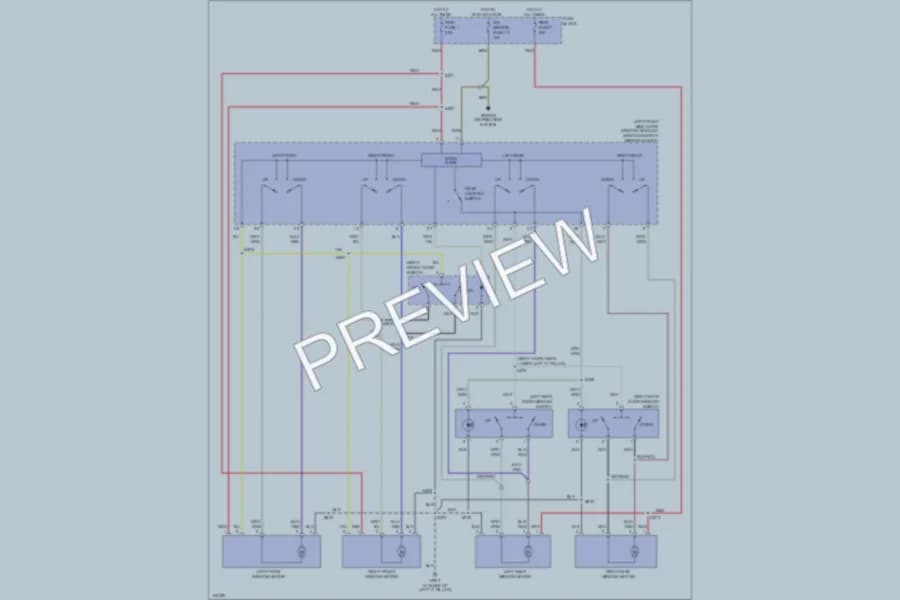2000 Cadillac Catera Power Windows wiring diagram preview