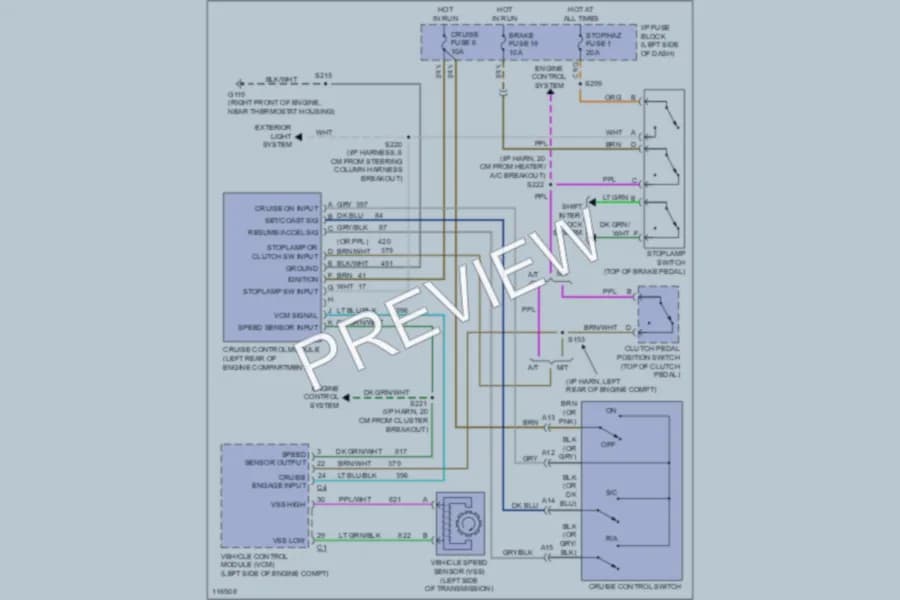2000 Cadillac Escalade Cruise Control wiring diagram preview