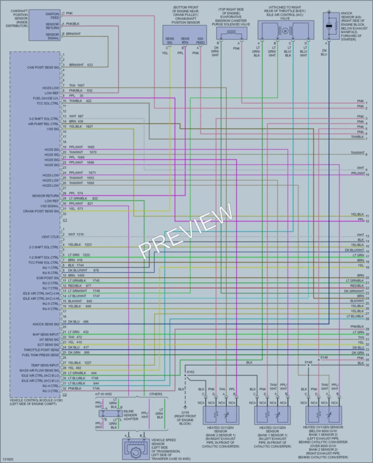 2000 Cadillac Escalade Engine Performance wiring diagram preview