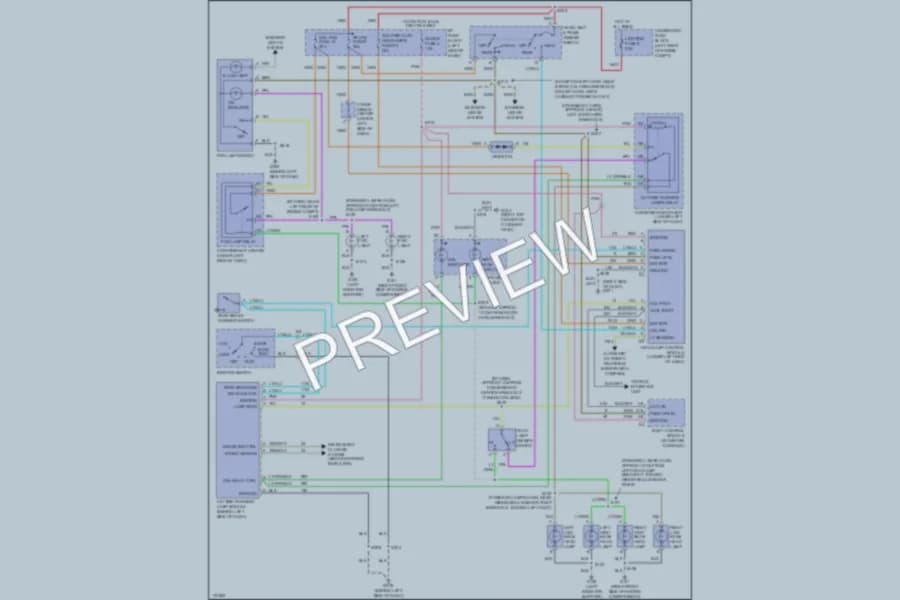 2000 Cadillac Escalade Headlights wiring diagram preview