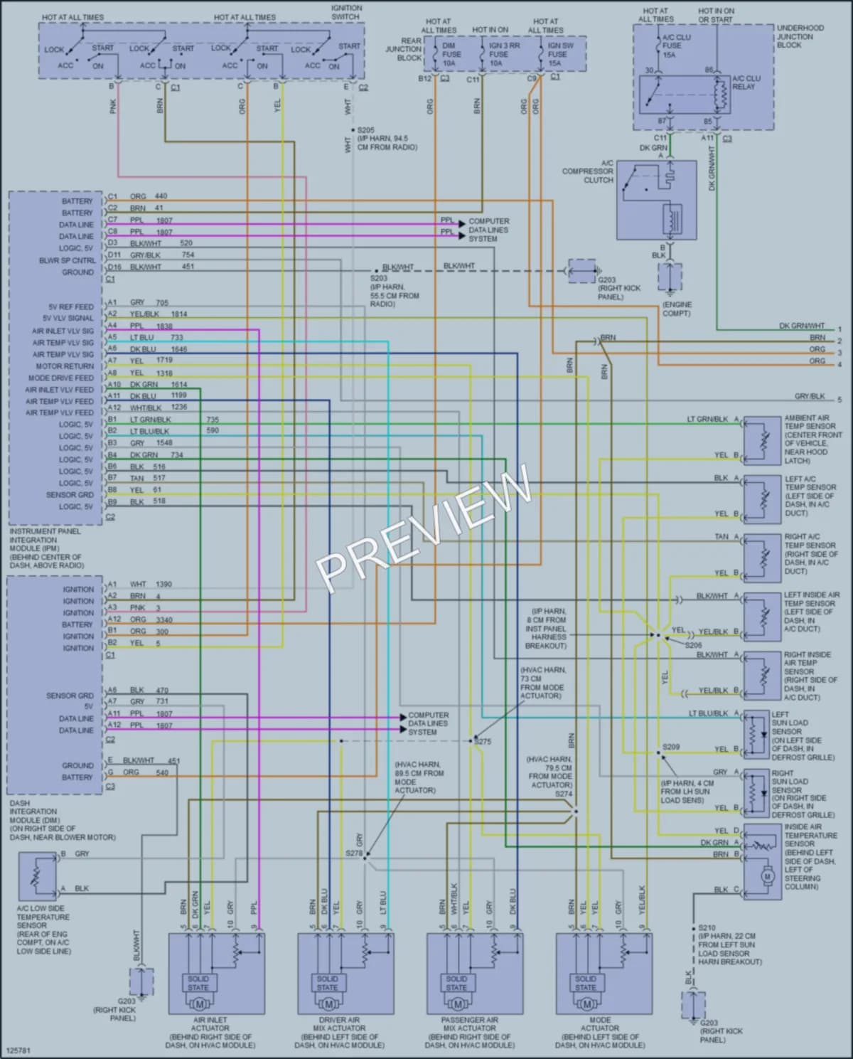 2000 Cadillac Seville Air Conditioning wiring diagram preview