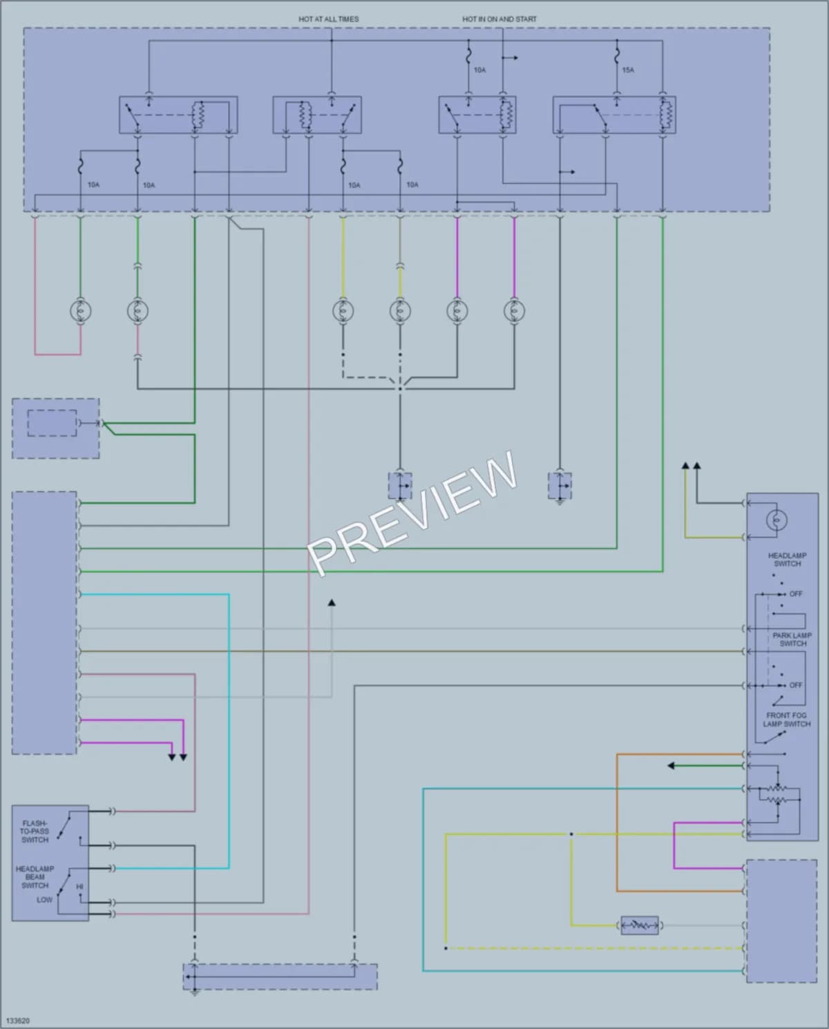 2000 Cadillac Seville Headlights wiring diagram preview