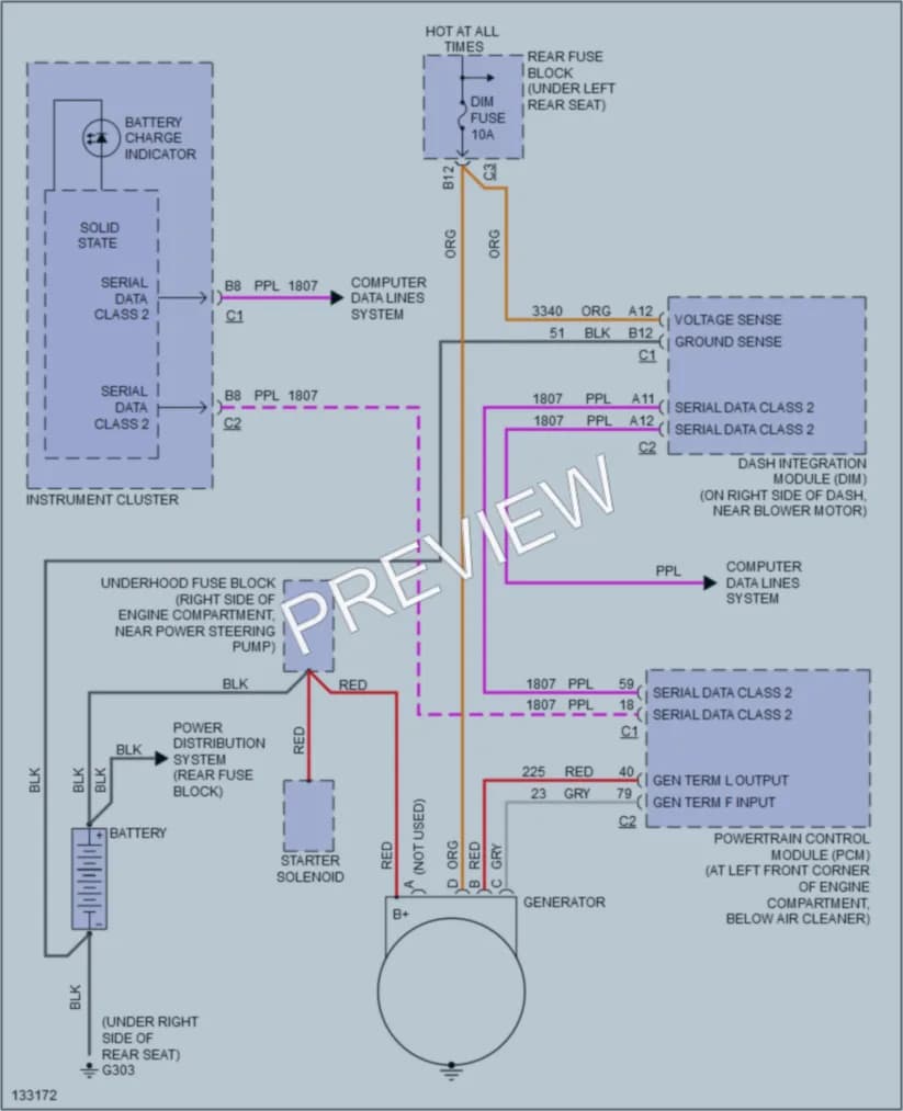 2000 Cadillac Seville Starting Charging wiring diagram preview