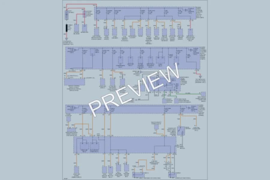2000 Chevrolet 1500 Power Distribution wiring diagram preview with protected circuit layout
