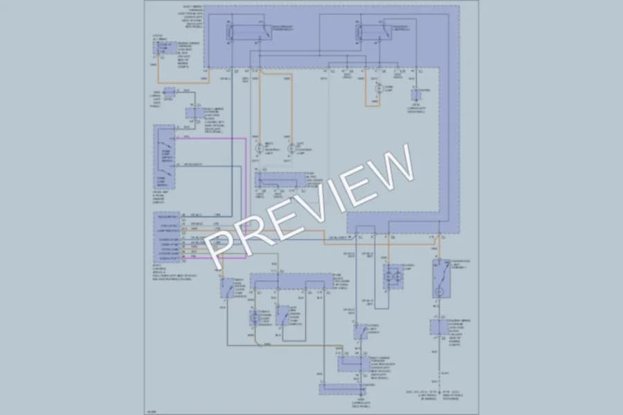 2000 Chevrolet 2500 Interior Lights wiring diagram preview with protected circuit layout
