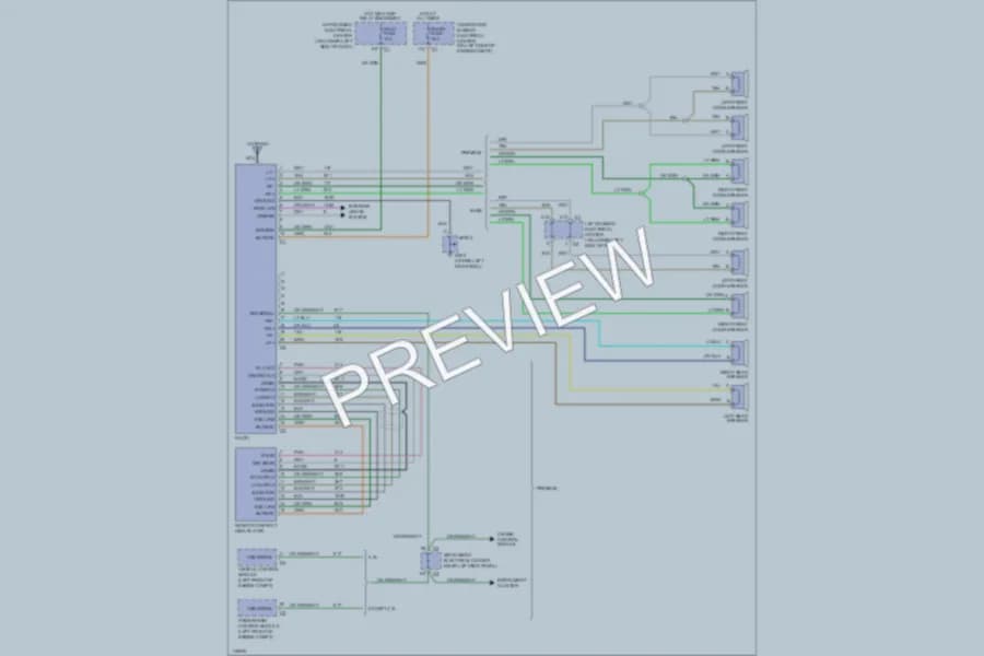 2000 Chevrolet 2500 Radio wiring diagram preview with protected circuit layout