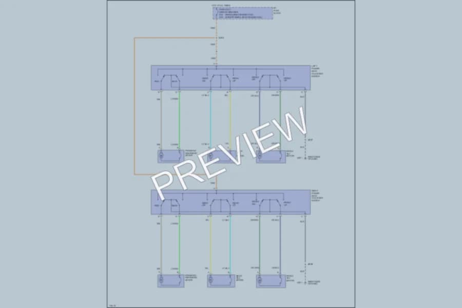 2000 Chevrolet C3500 Power Seats wiring diagram preview with protected circuit layout