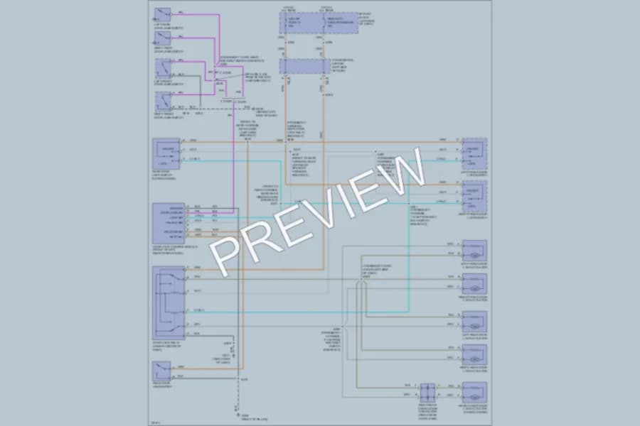 2000 Chevrolet K2500 Power Door Locks wiring diagram preview with protected circuit layout