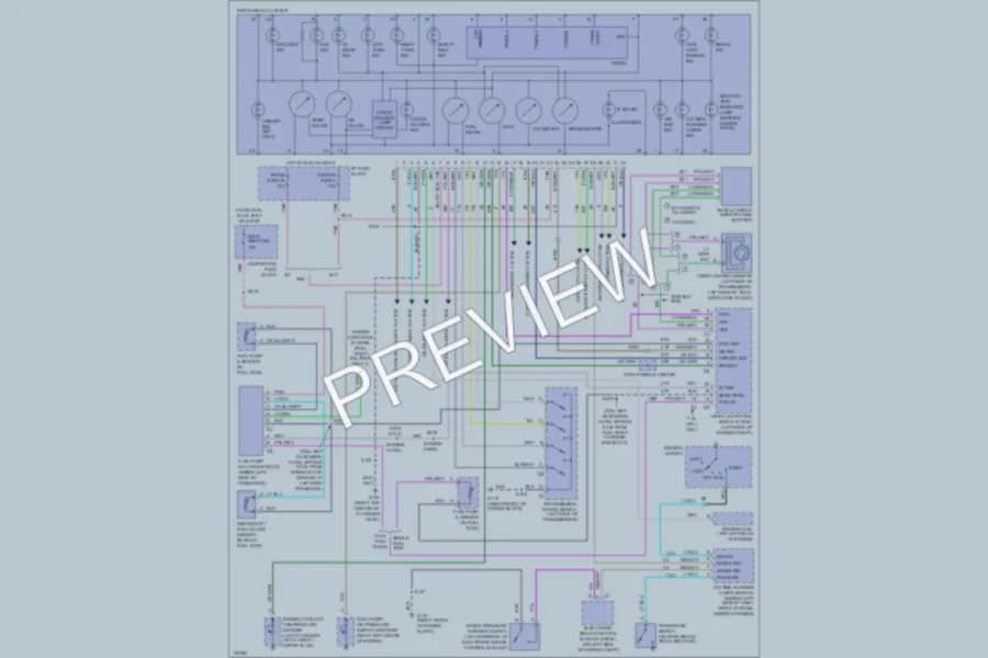 2000 Chevrolet K3500 Instrument Cluster wiring diagram preview with protected circuit layout