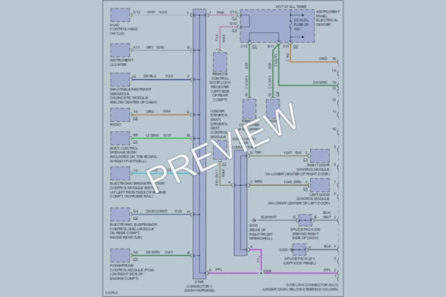 2000 Chevrolet Corvette Computer Data Lines wiring diagram preview