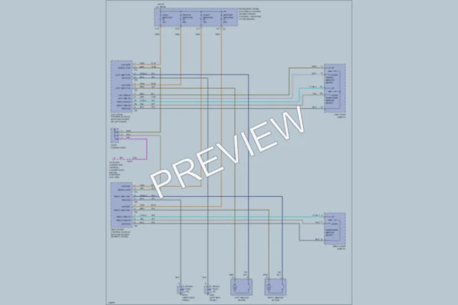 2000 Chevrolet Corvette Power Windows wiring diagram preview