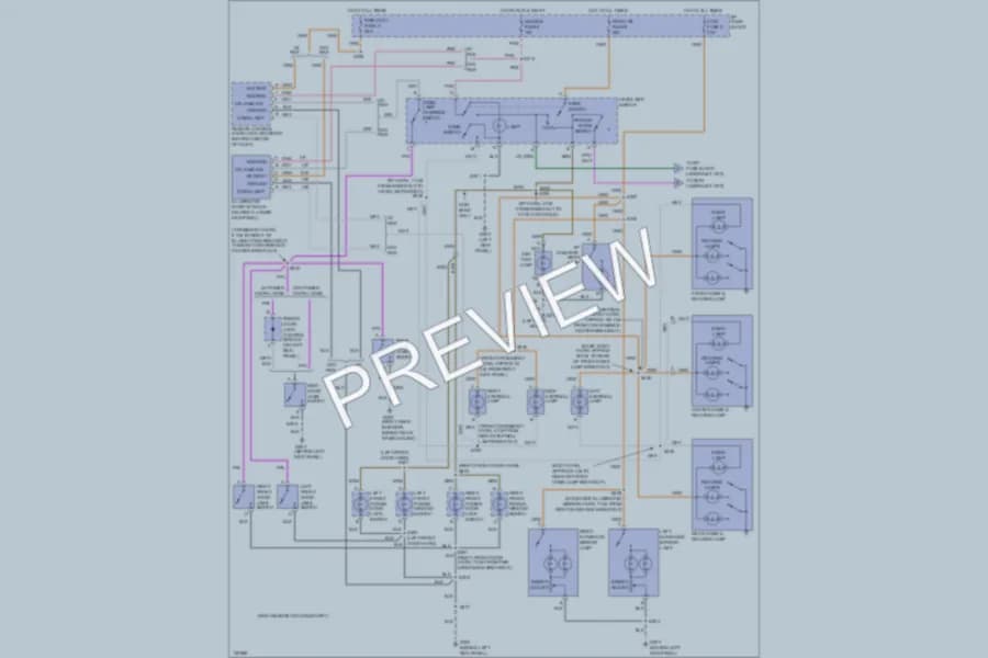 2000 Chevrolet G1500 Interior Lights wiring diagram preview with protected circuit layout