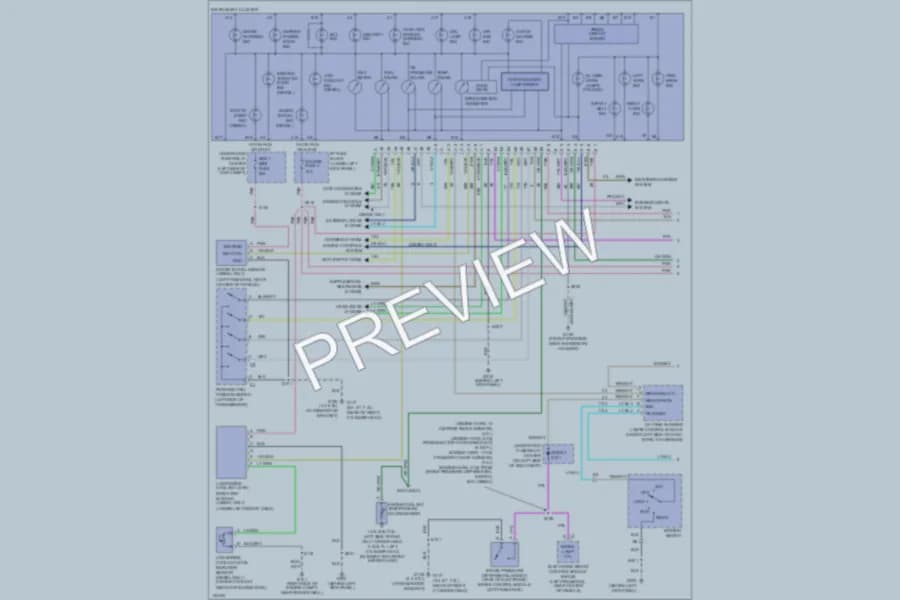 2000 Chevrolet G3500 Instrument Cluster wiring diagram preview with protected circuit layout