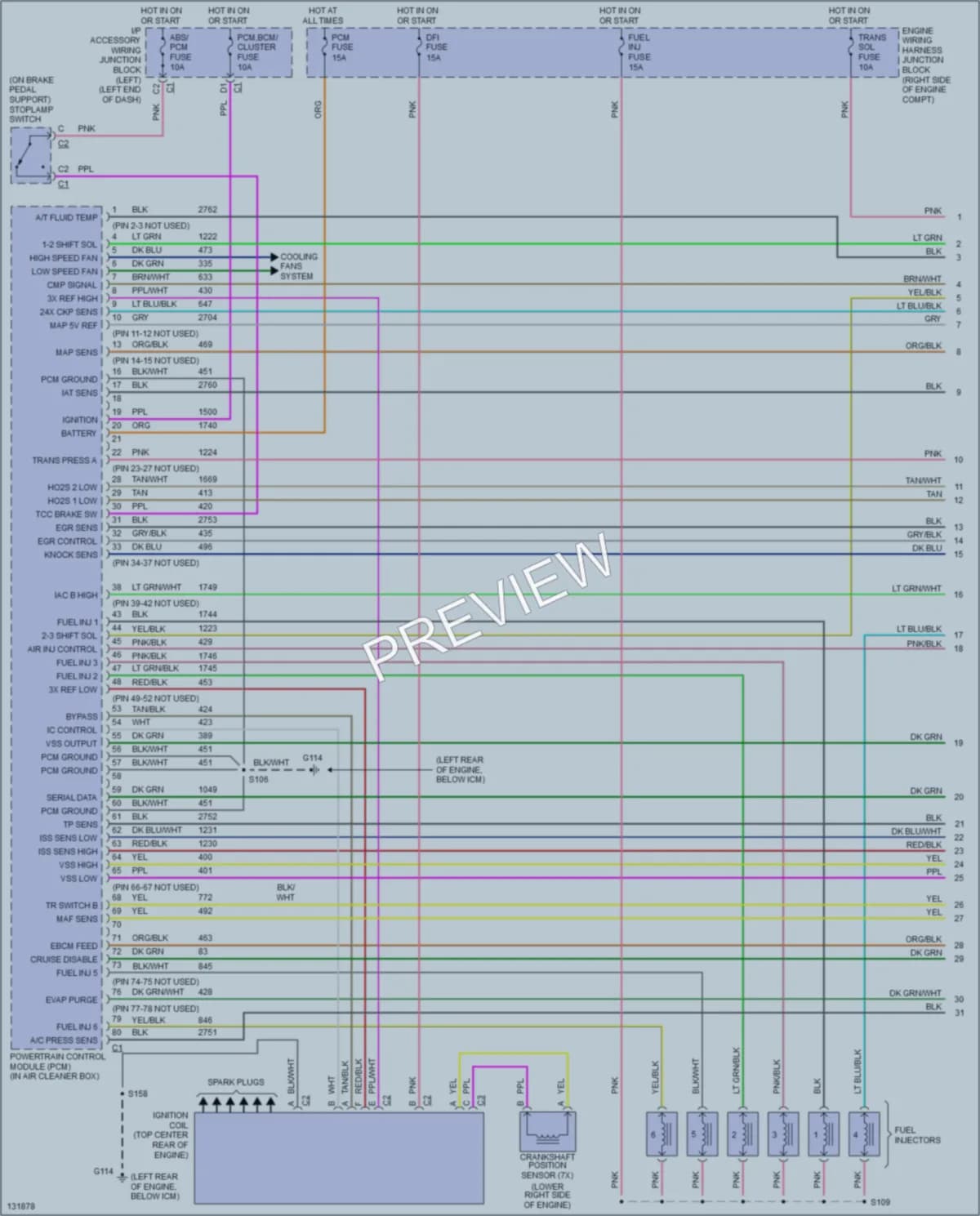 2000 Chevrolet Impala Engine Performance wiring diagram preview