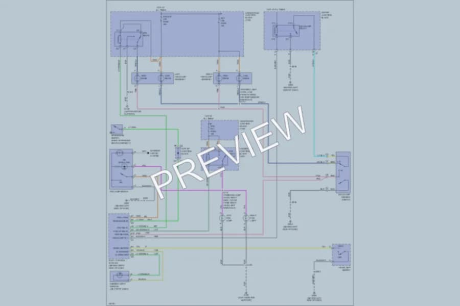 2000 Chevrolet Impala Headlights wiring diagram preview