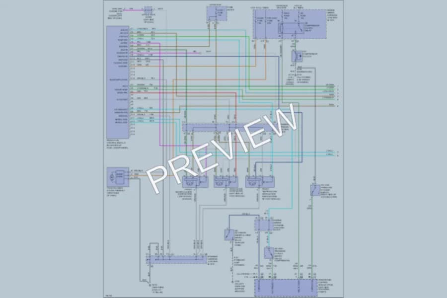 2000 Chevrolet K1500Suburban Air Conditioning wiring diagram preview