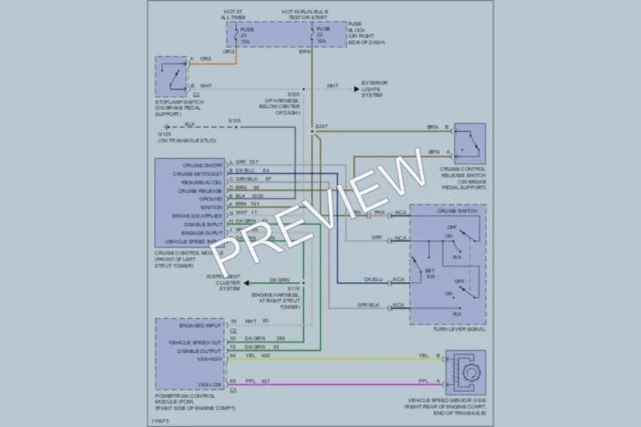 2000 Chevrolet Lumina Cruise Control wiring diagram preview