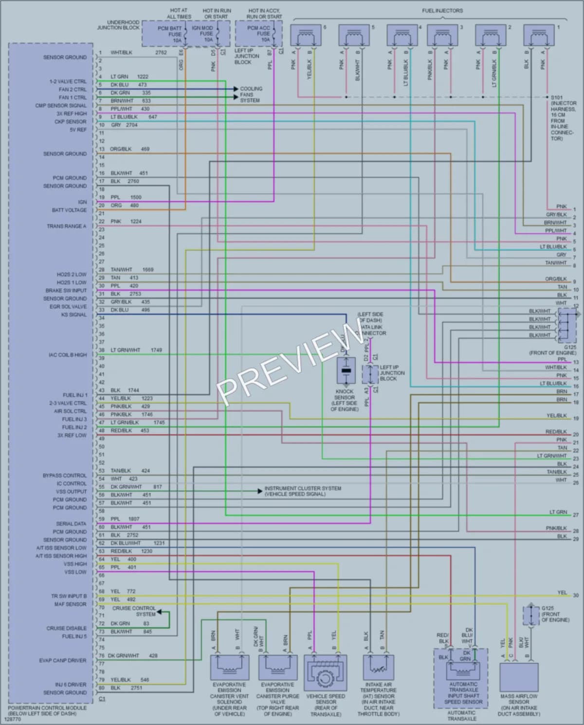 2000 Chevrolet Malibu Engine Performance wiring diagram preview
