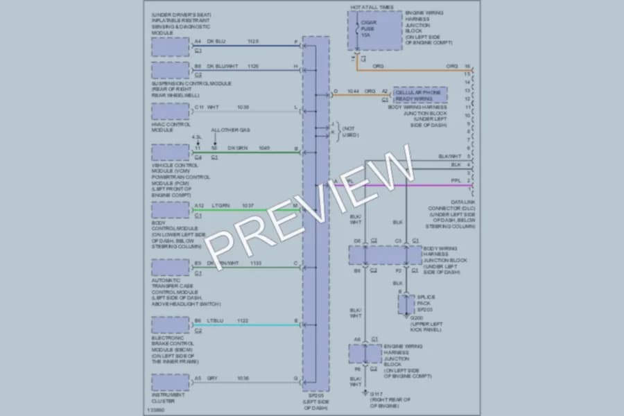 2000 Chevrolet Tahoe Computer Data Lines wiring diagram preview