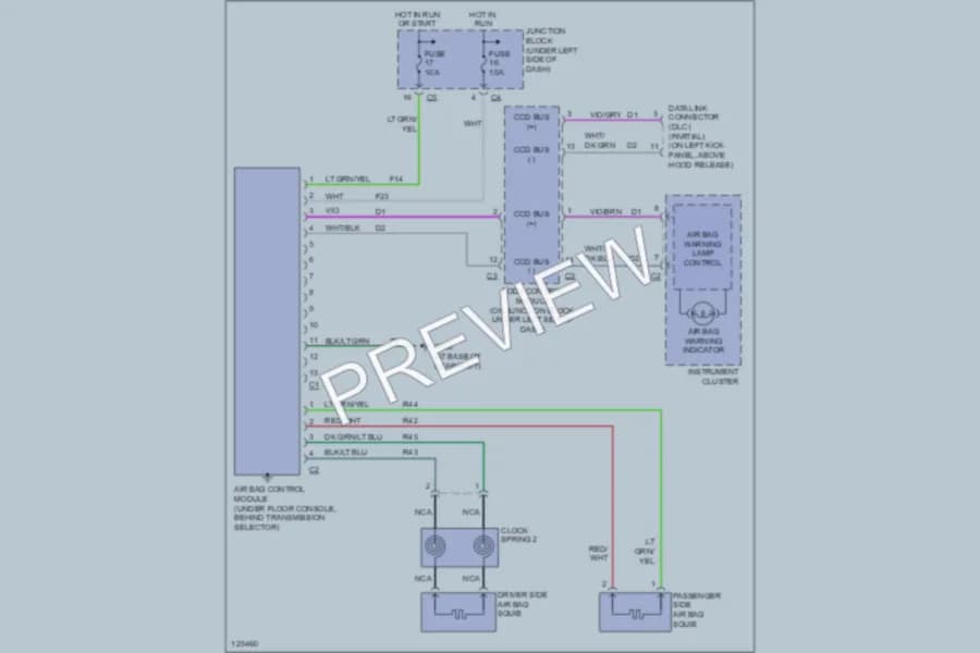 2000 Chrysler Cirrus Supplemental Restraints wiring diagram preview