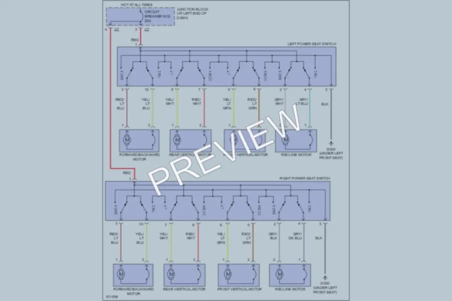2000 Chrysler Concorde Power Seats wiring diagram preview