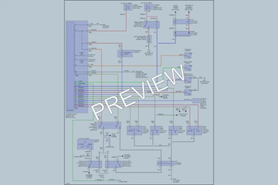 2000 Chrysler 2D Coupe Anti Theft wiring diagram preview with protected circuit layout