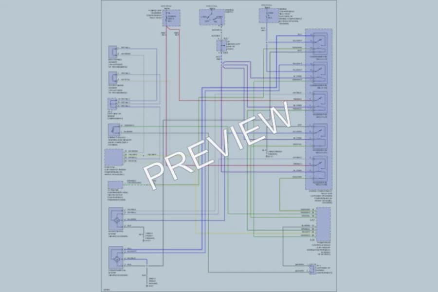 2000 Chrysler 2D Coupe Cooling Fan wiring diagram preview with protected circuit layout