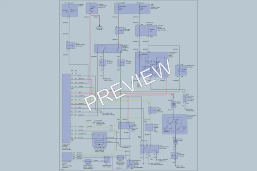 2000 Chrysler 2D Coupe Cruise Control wiring diagram preview with protected circuit layout
