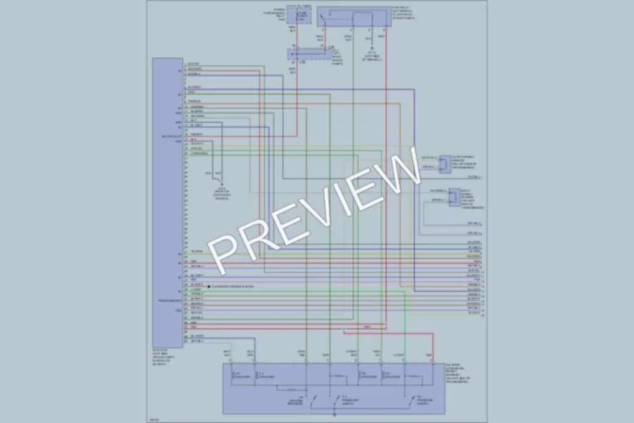 2000 Chrysler 2D Coupe Transmission wiring diagram preview with protected circuit layout