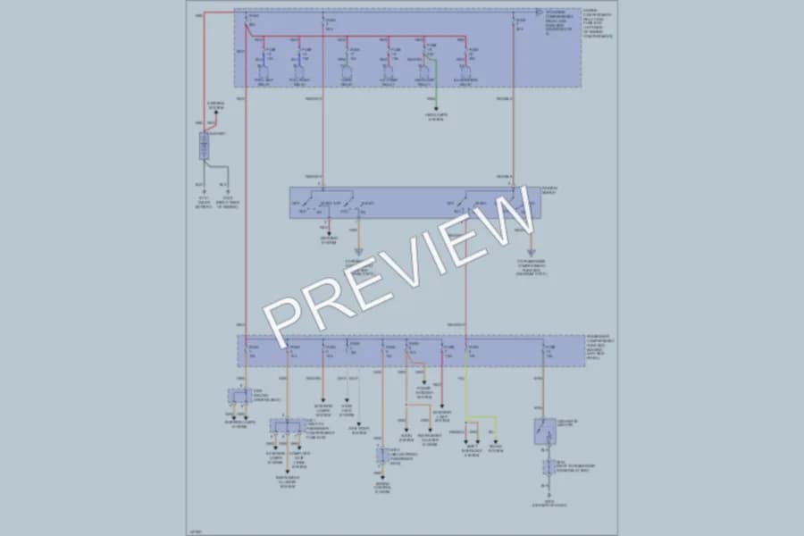 2000 Daewoo Lanos Power Distribution wiring diagram preview