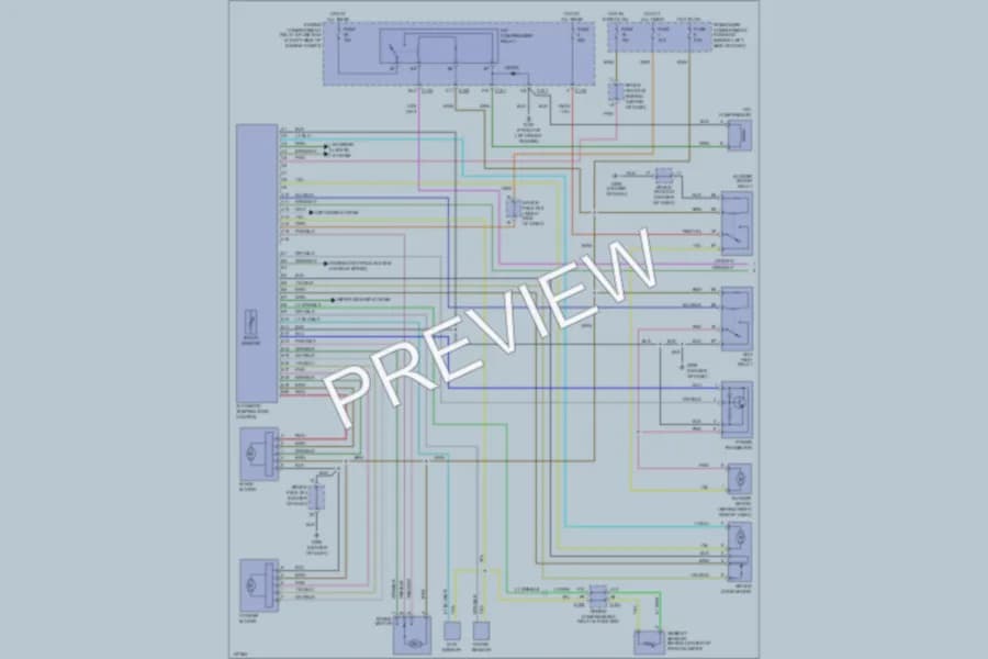 2000 Daewoo Leganza Air Conditioning wiring diagram preview
