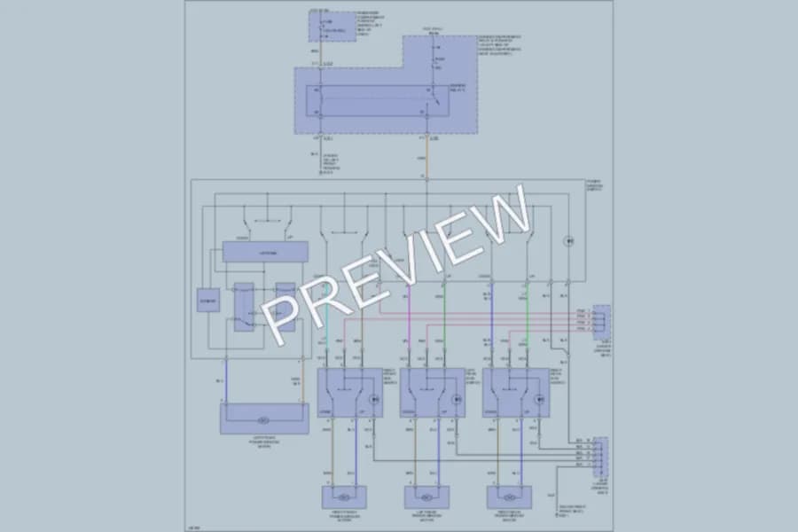 2000 Daewoo Leganza Power Windows wiring diagram preview