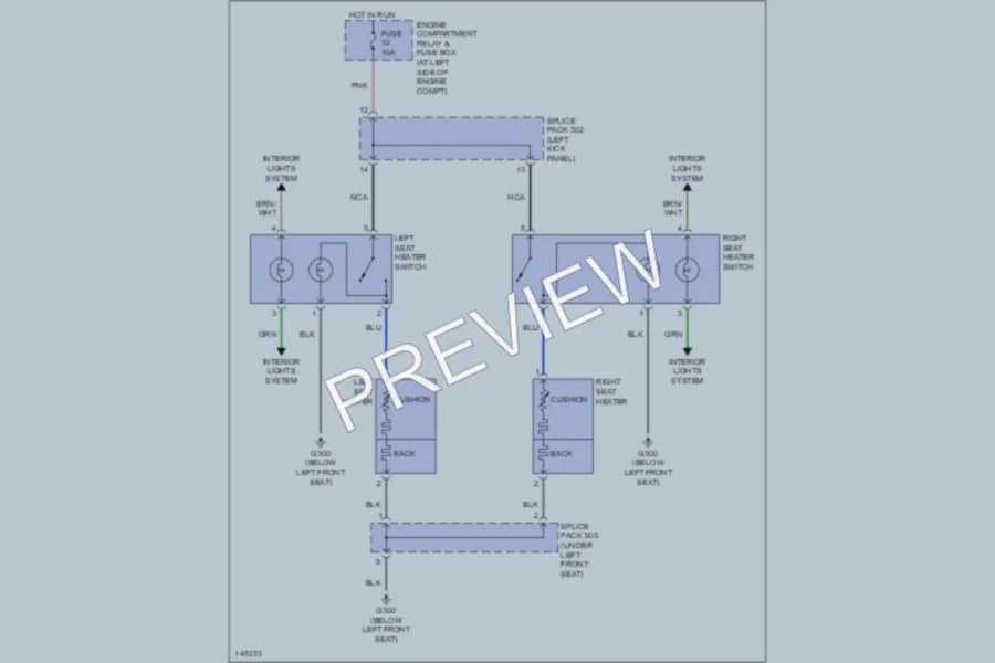 2000 Daewoo Nubira Power Seats wiring diagram preview