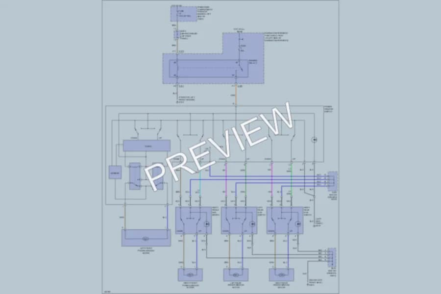 2000 Daewoo Nubira Power Windows wiring diagram preview