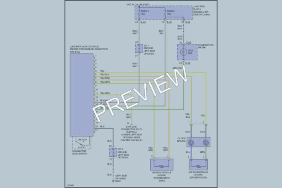 2000 Dodge Avenger Supplemental Restraints wiring diagram preview