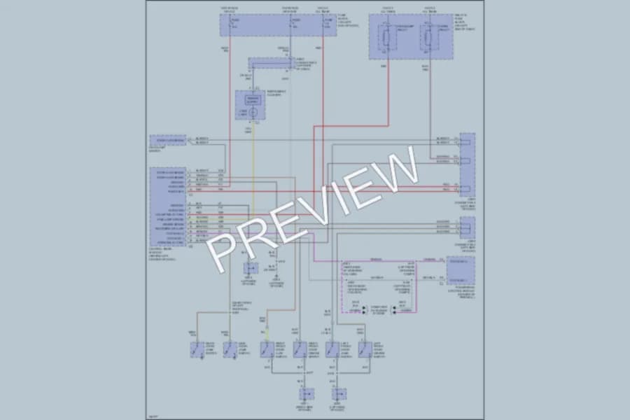 2000 Dodge B1500 Anti Theft wiring diagram preview with protected circuit layout