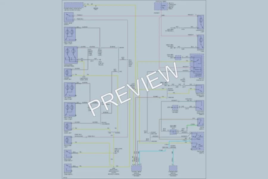 2000 Dodge B3500 Interior Lights wiring diagram preview with protected circuit layout