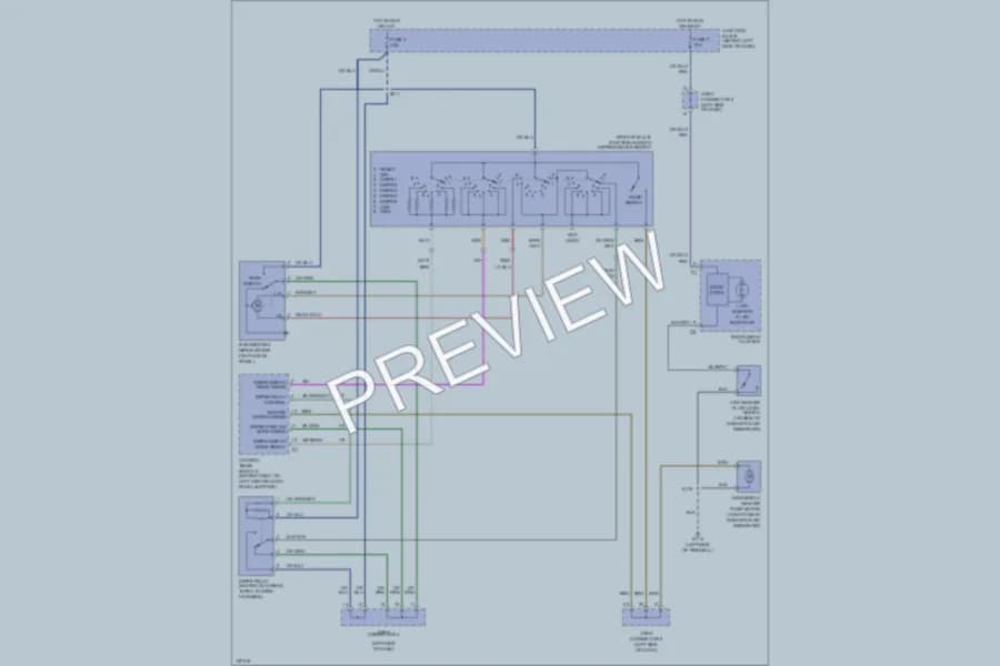 2000 Dodge B3500 Wiper Washer wiring diagram preview with protected circuit layout