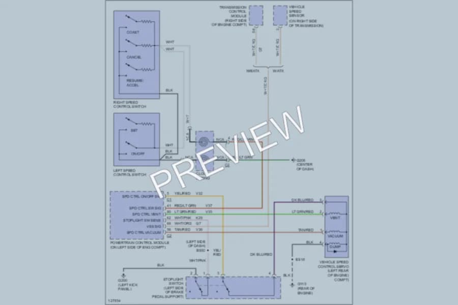 2000 Dodge Caravan Cruise Control wiring diagram preview