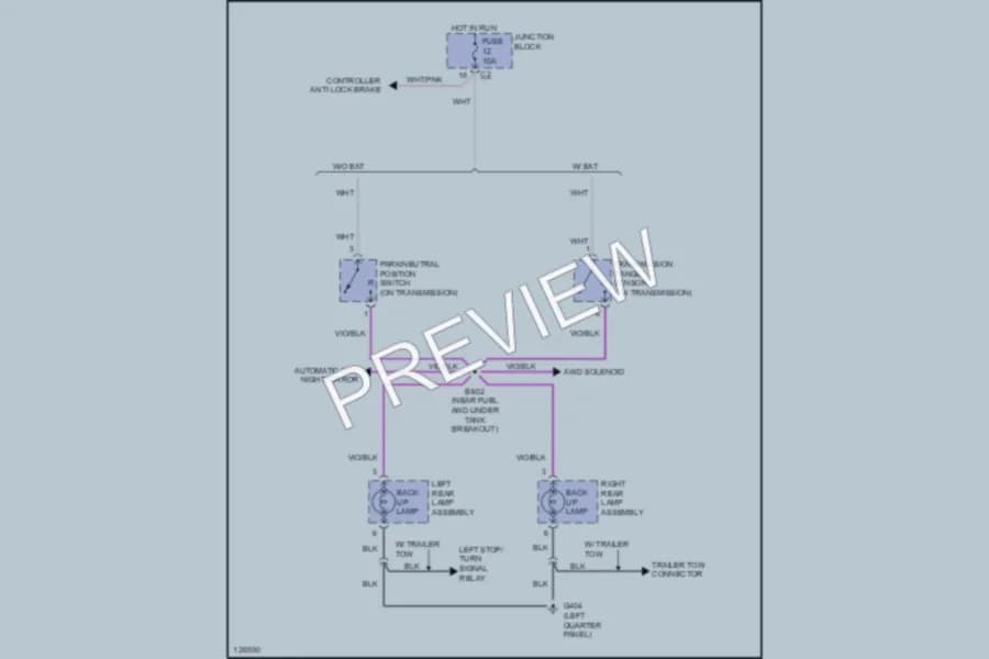 2000 Dodge Caravan Exterior Lights wiring diagram preview