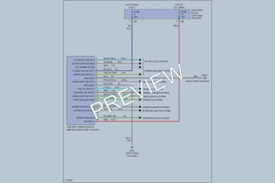 2000 Dodge Durango Body Computer wiring diagram preview