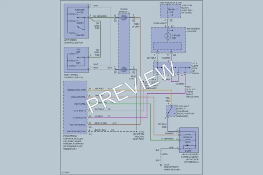2000 Dodge Durango Cruise Control wiring diagram preview
